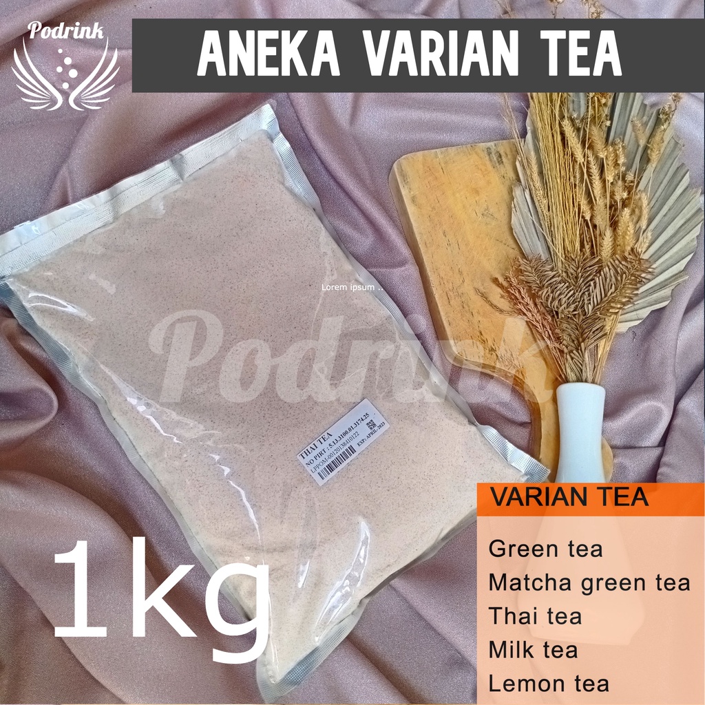 

Bubuk Minuman 1kg Murah Varian Tea Untuk Boba, Esblend, Jellydrink dsb (mix gula)
