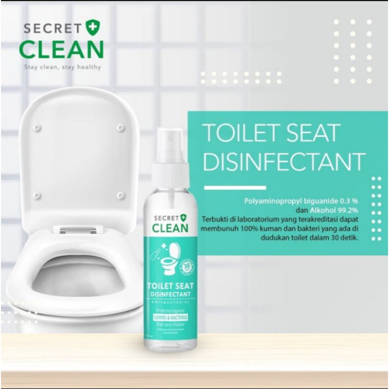 Toilet Seat Disinfectant Antiseptic &amp; Antibacterial Secret Clean 100ml