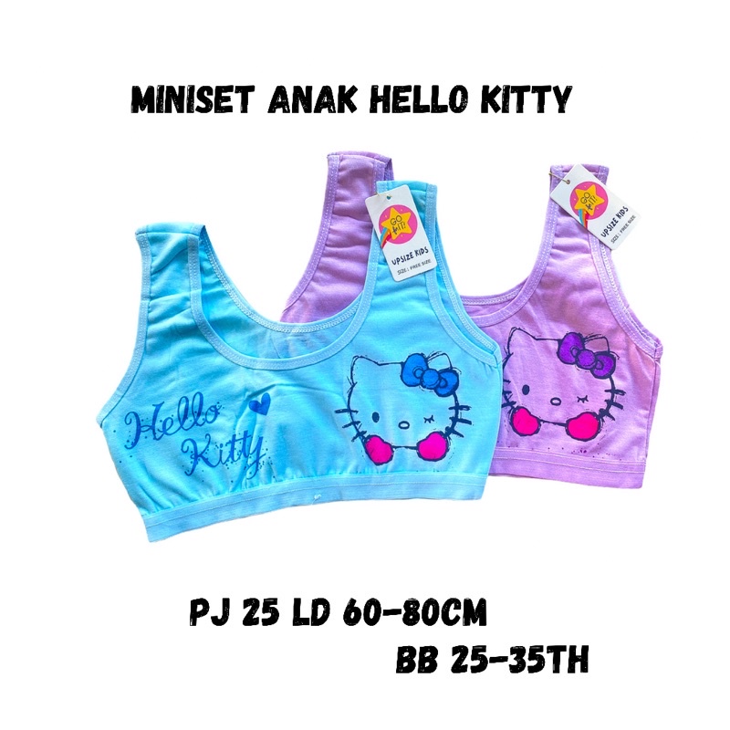 Miniset Anak Perempuan Cewek SD SMP ABG Remaja BH Beha Bra Remaja Mini Set Anak Perempuan Hellokitty