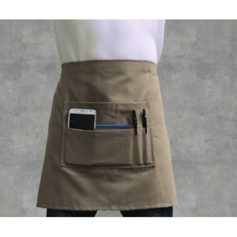 Celemek barista Apron pinggang pendek