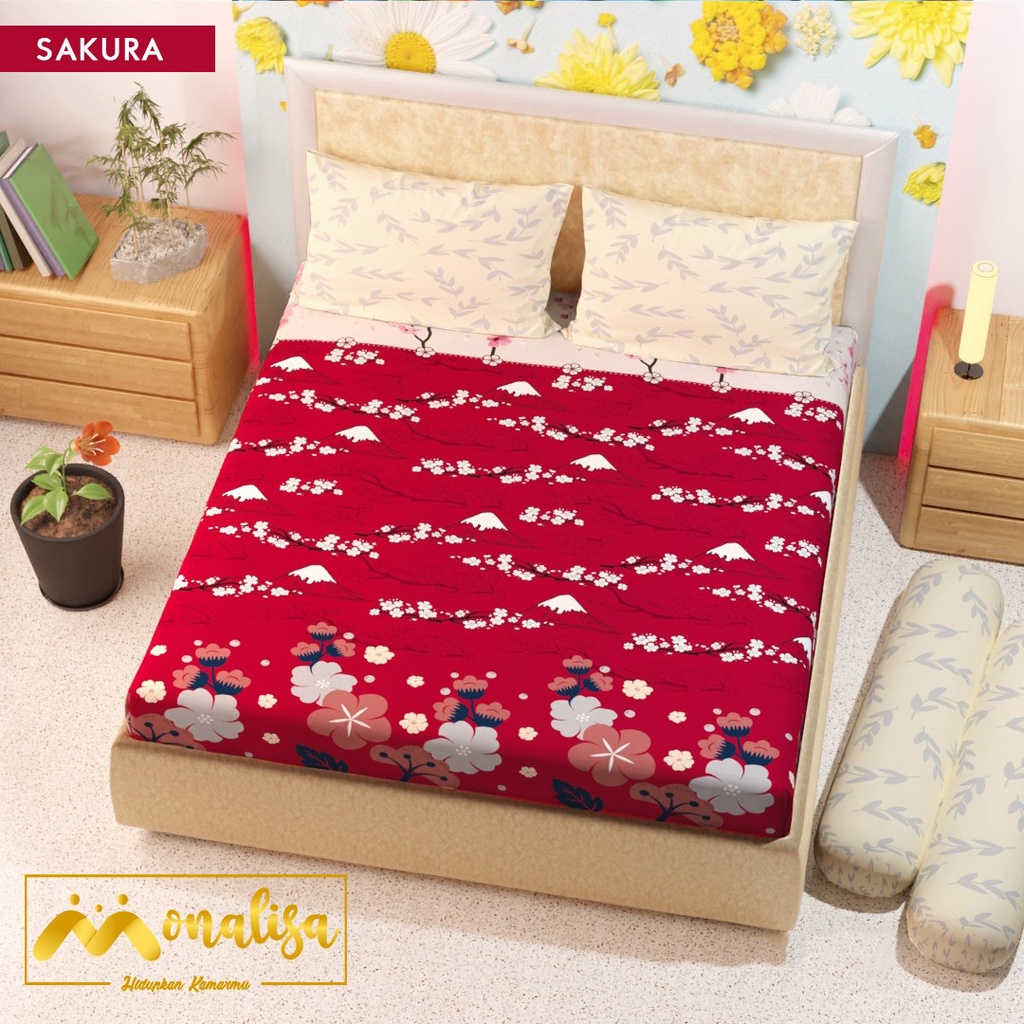 Sprei Monalisa Premium Ukuran 180x200 Tinggi 20cm Aneka Motif Karakter Seprai King Bed Harga Murah