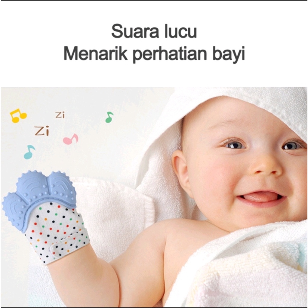 TEETHER BABY / SARUNG TANGAN TEETHER BAYI / MITTEN BABY GLOVE TEETHER / TEETHER SILICON MURAH (IP)