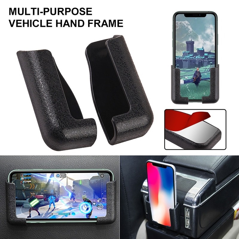 1 Pasang Bracket Holder Penyimpanan Handphone / Tablet Multifungsi Adjustable Untuk Interior Mobil