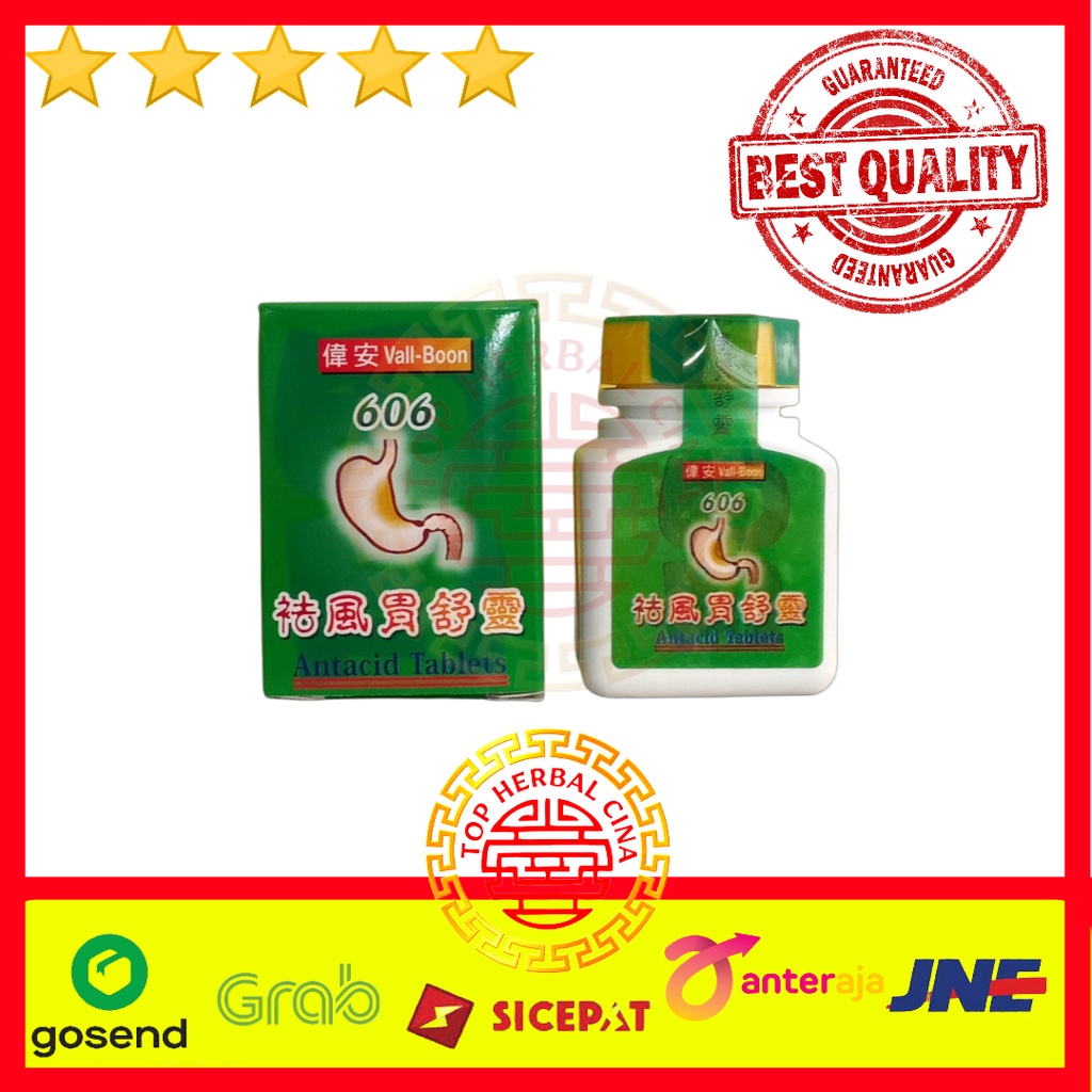 VALL - BOON 606 ANTACID TABLETS  - 606 MAAG ORIGINAL Obat Maag  Kronis Asam Lambung Perut Kembung Am
