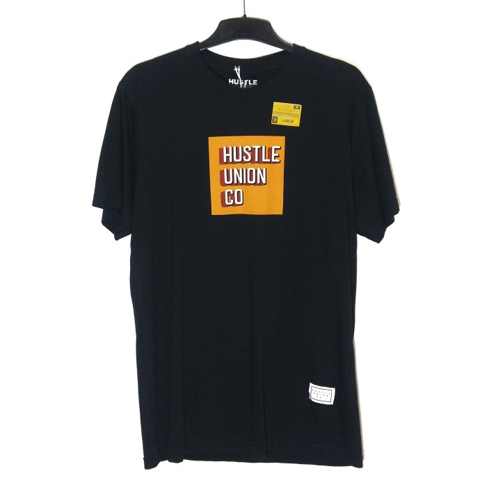 KAOS / TSHIRT HUSTLE UNION BLOCK ORIGINAL LOCAL BRAND (SIZE L)
