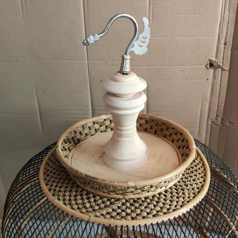 Kandang Sangkar Tekukur Puter Rotan Rajut