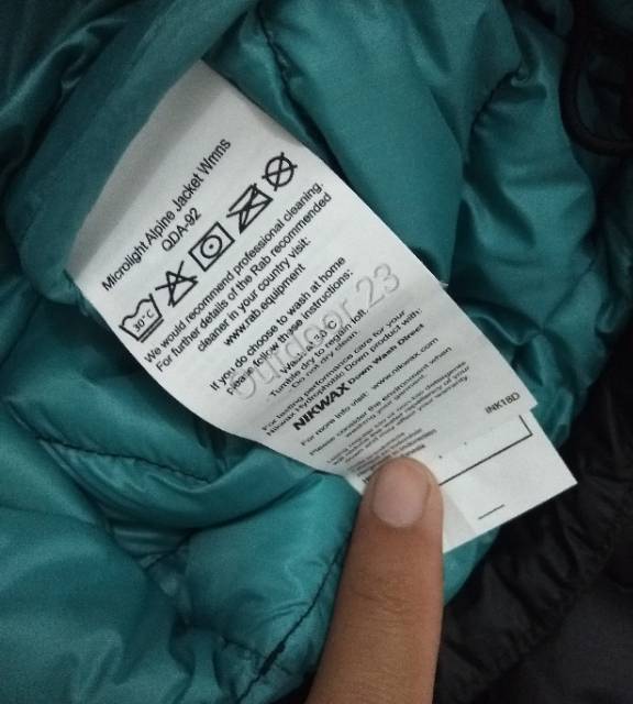 how to wash a rab microlight jacket