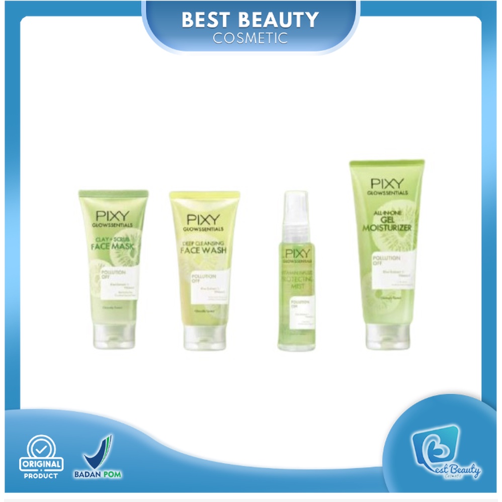 ★ BB ★ PIXY Glowssentials Kiwi Extracts - Face Mist - Clay Mask - Face Wash - Gel Moisturizer