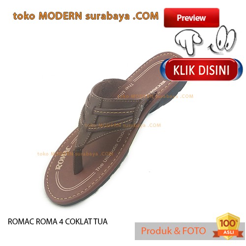 ROMAC ROMA 4 COKLAT TUA sandal pria casual sandal jepit