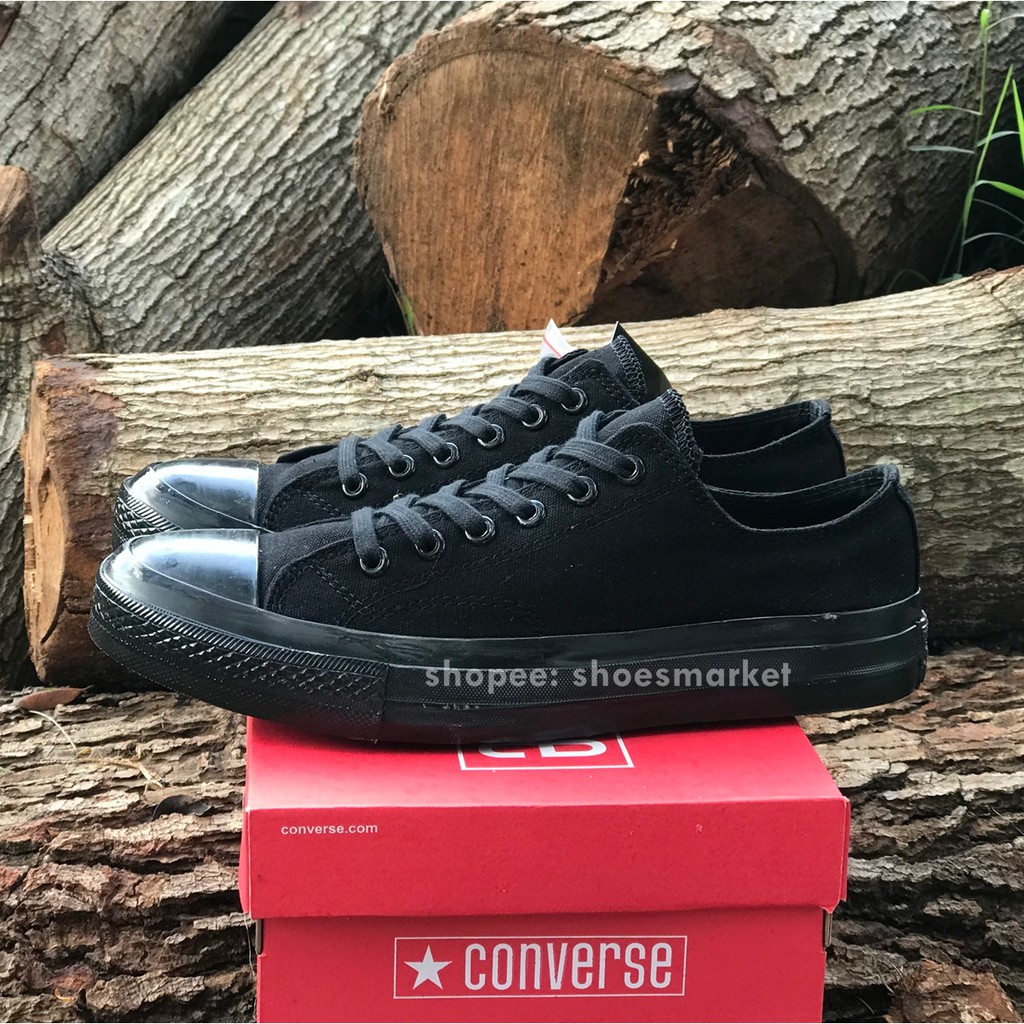 SEPATU CONVERSE 70S LOW FULL BLACK ALL STAR CHUCK TAYLOR OBRAL MURAH