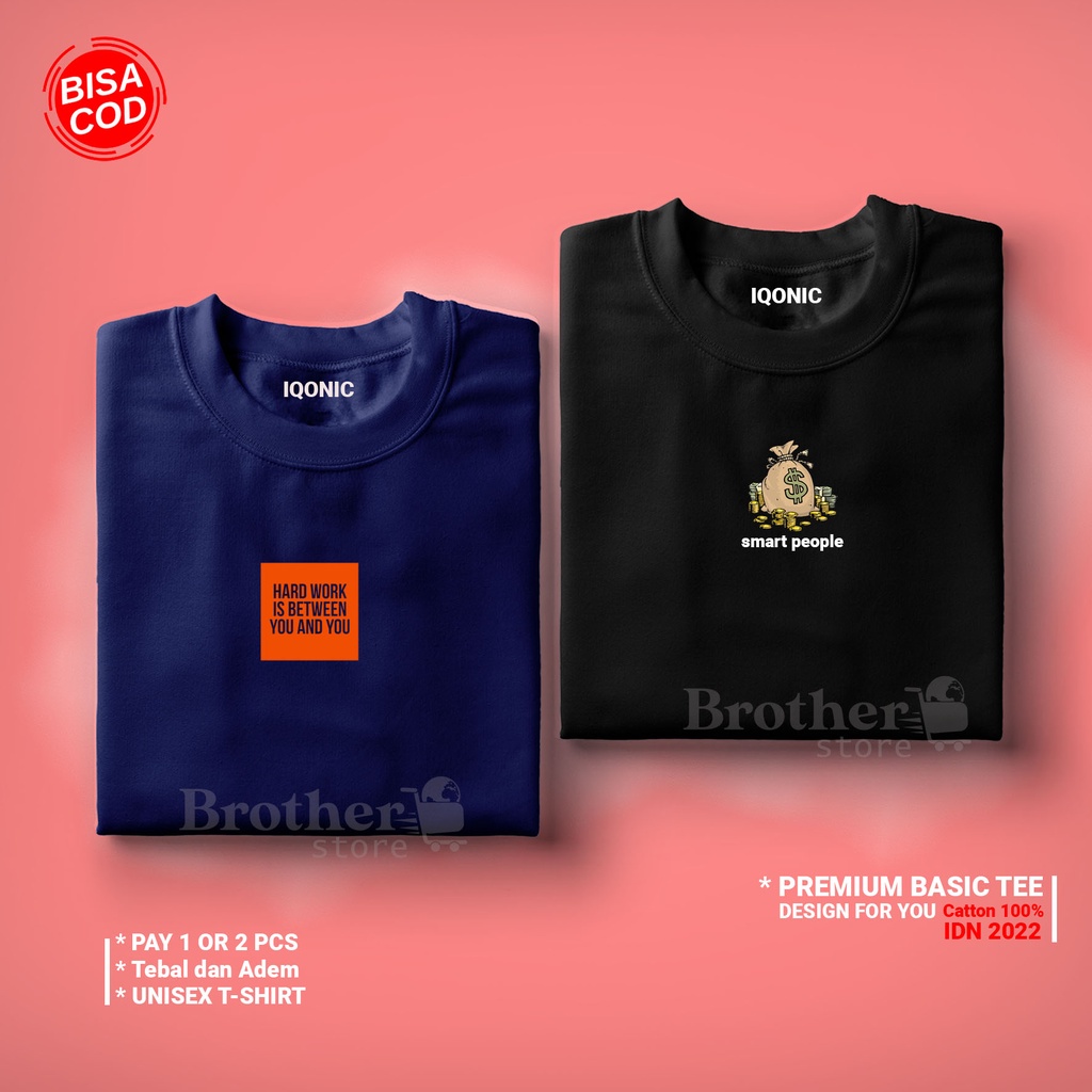 ( PROMO COD ) BROTHER STORE / Kaos Distro Pria / Kaos Distro100% Catoon Combed 24s / Articel smart people