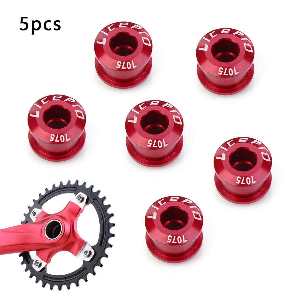 R-FLOWER 4 Pcs Sekrup Roda Rantai Kualitas Tinggi Aksesoris Sepeda Jalan Paduan Disc Screw