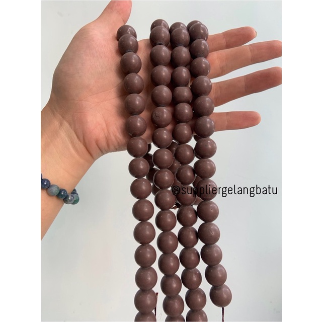 bahan JASPER COKLAT 16mm limited rare kalimantan martapura original