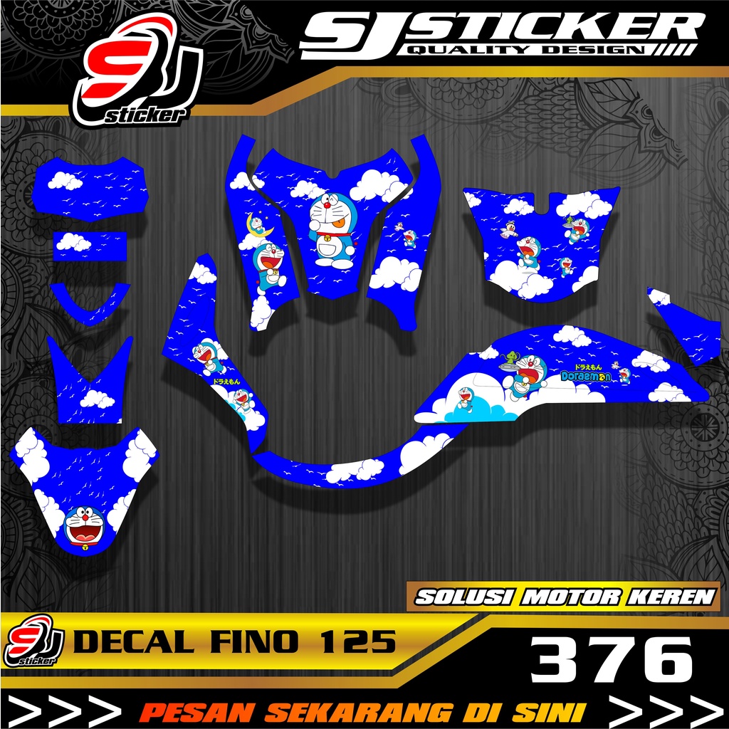 Decal Fino Doraemon - Decal Custom Yamaha Fino Premium full Body Dasbor