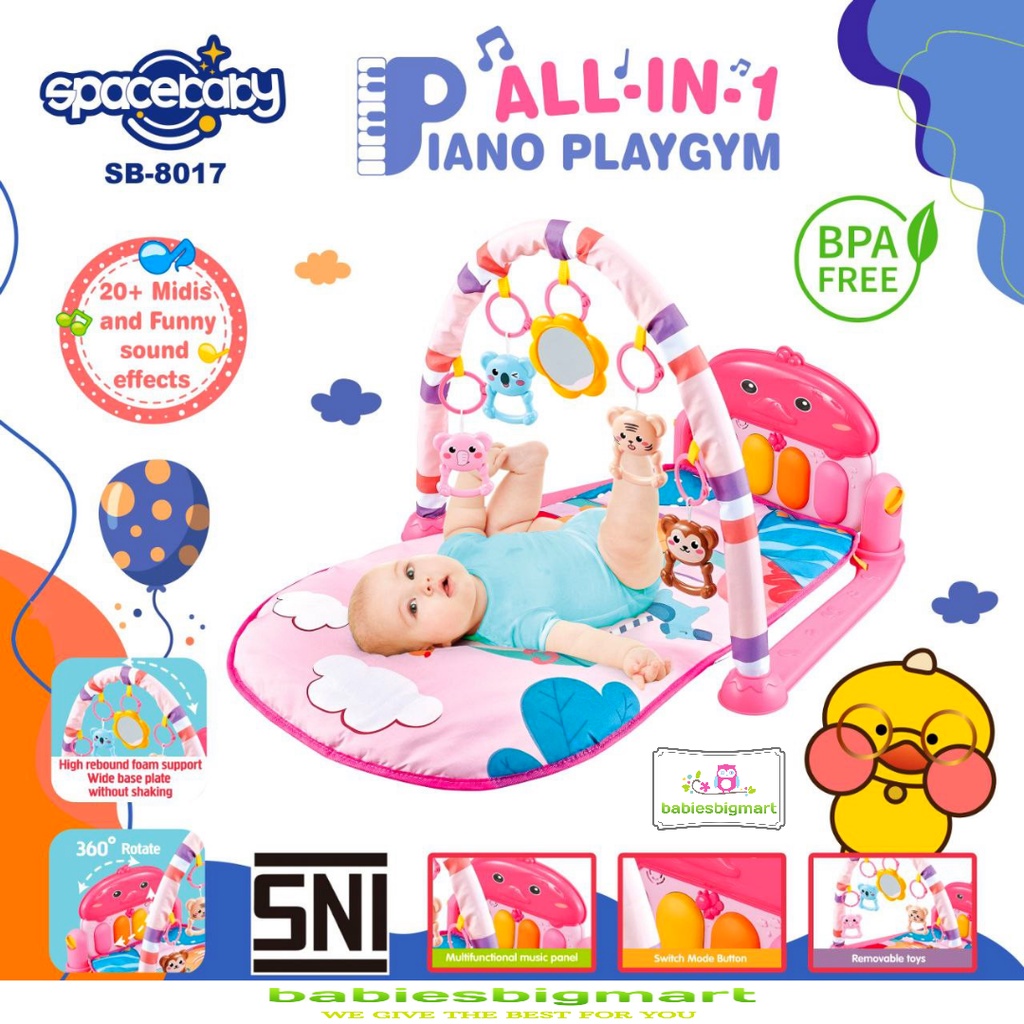 Piano Playgym Matras Spacebaby SB 8013 SB 8017 SB 8019 Sugar Baby Day Nite Projector Musik Set Mainan Piano