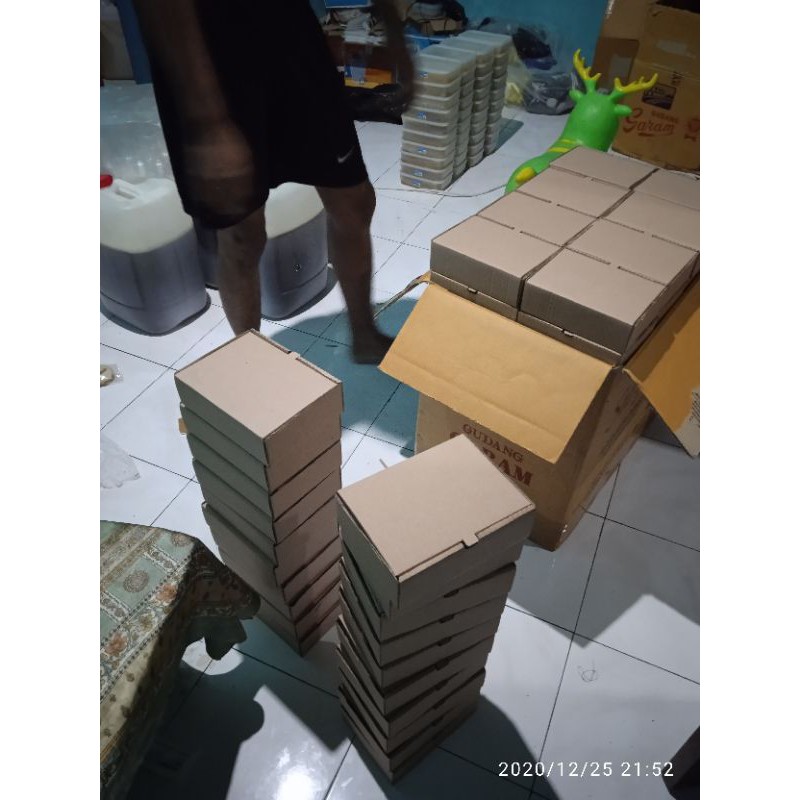 12.12 Flash Sale Kotak Kardus packing polos 12 pcs untuk sarang madu murni 500 grm