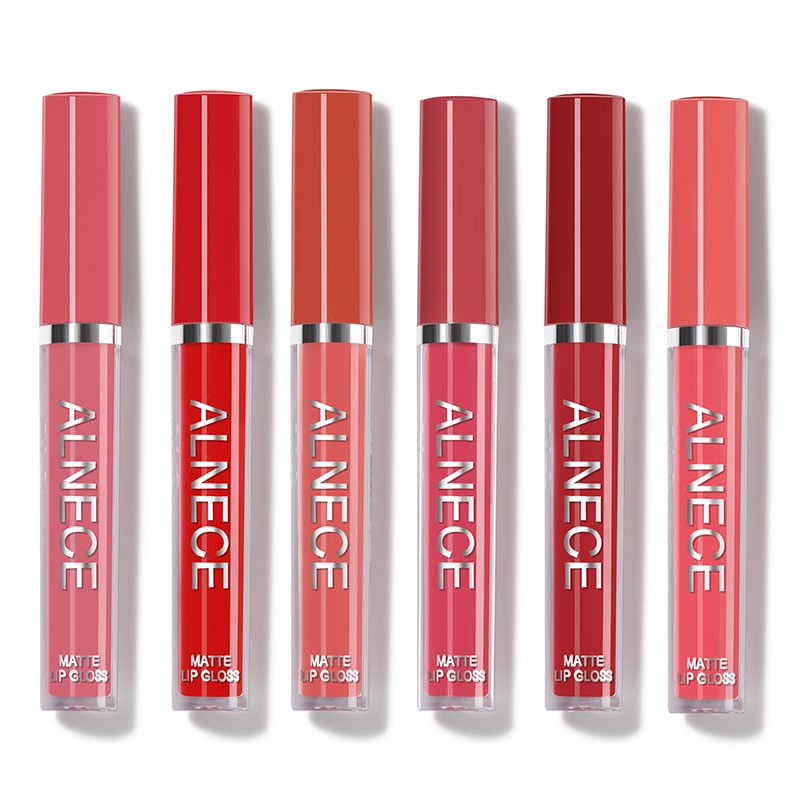 RB ALNECE 6 set lip gloss Long Lasting Lipgloss matte / lipstick Lembut Tahan Lama Melembabkan