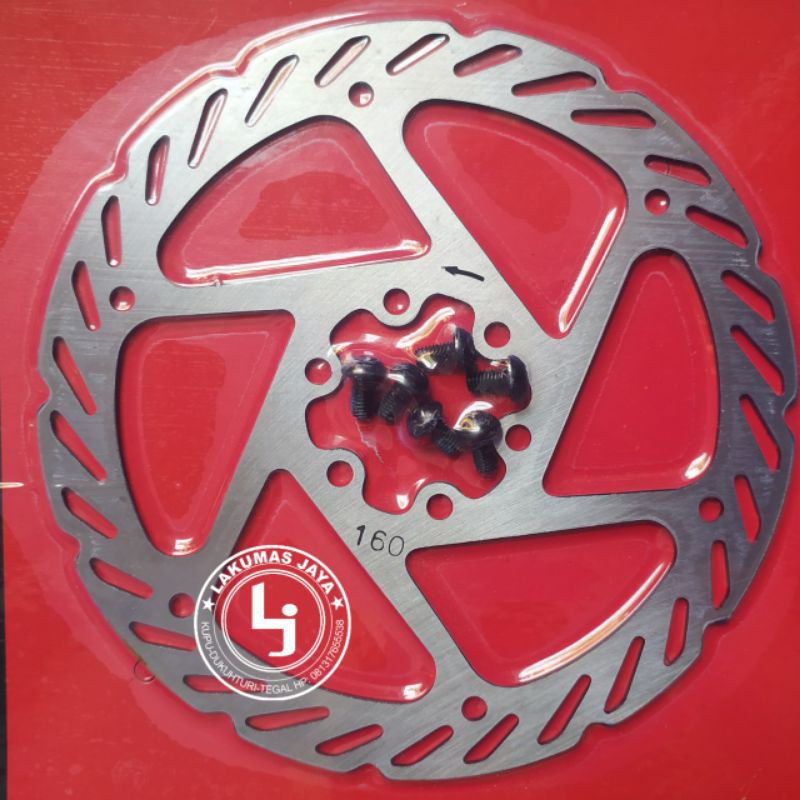 PACIFIC Piringan Rem Cakram / Rotor Disc Brake sepeda MTB model 6 baut