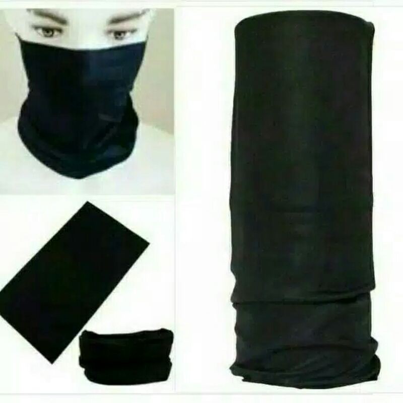 masker bap hitam polos/pesanan minimal 6pc