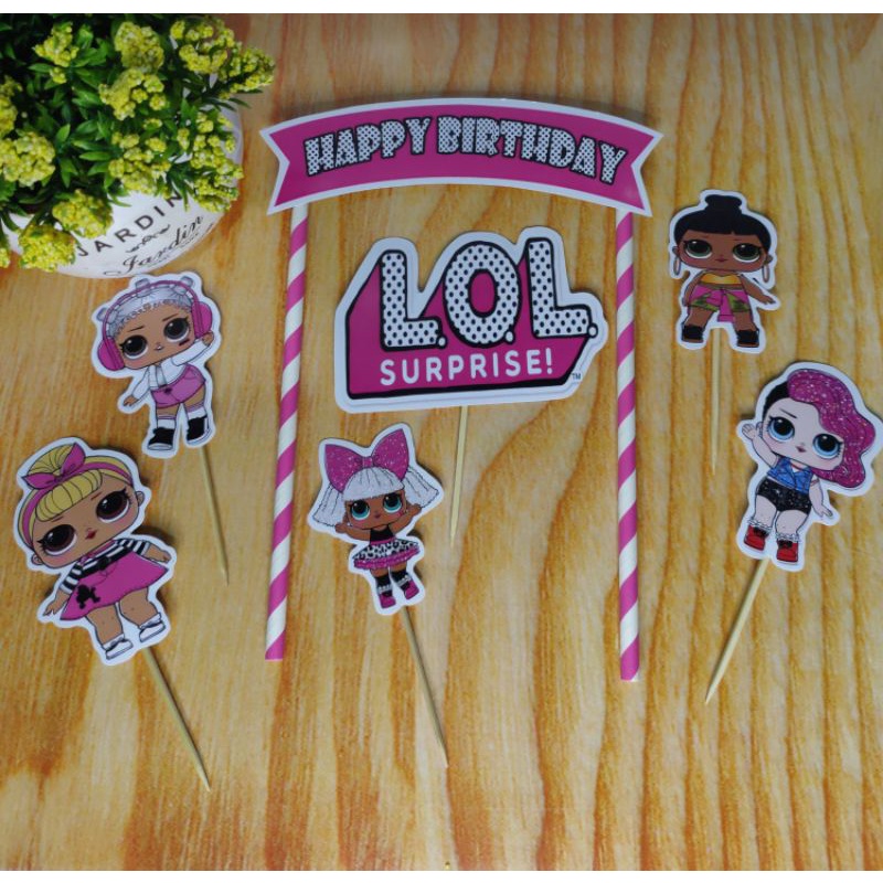 Topper LOL Ulang Tahun Hiasan Kue Ulang tahun Birthday cake Dekorasi Termurah