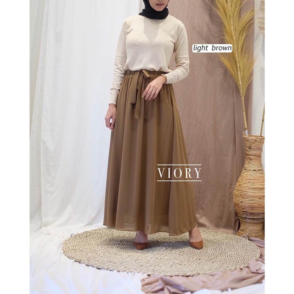 ROK CERUTI (Rok Panjang Full Furing Tidak Menerawang)-Light Brown