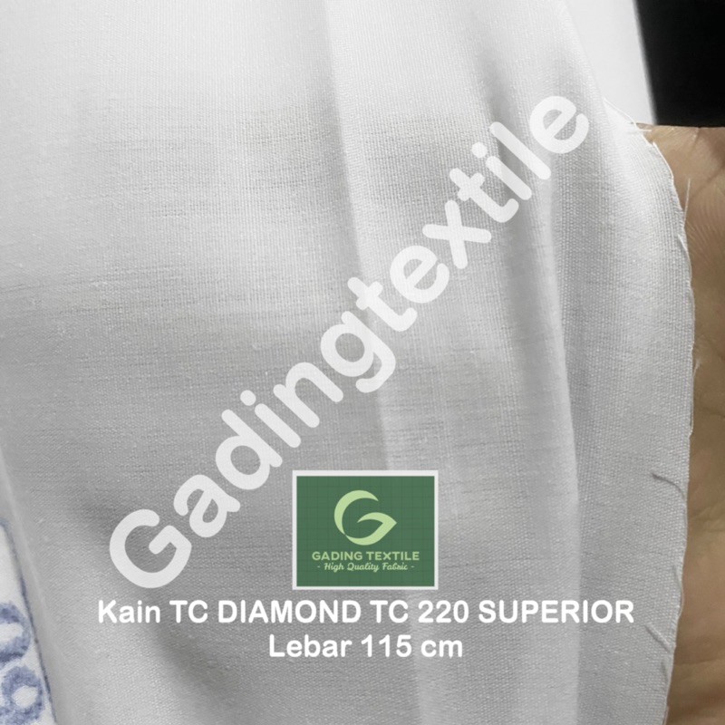 ( per setengah meter ) Kain katun jepang putih TC 220 DIAMOND SUPERIOR meteran lebar 115 cm bahan baju kemeja hem seragam sekolah sd smp sma kerja dinas gamis koko ihram ihrom putih spanduk lukis pecel lele sablon mori kafan kerudung krudung jilbab hijab