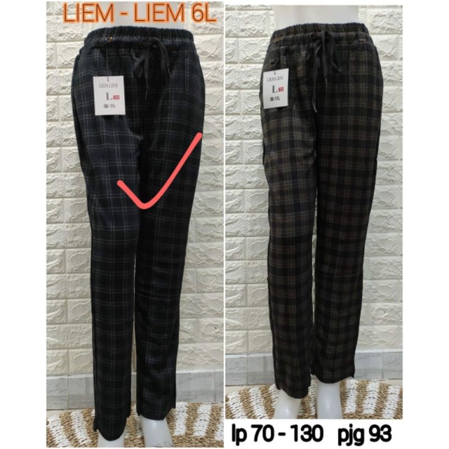 celana wanita kekinian kotak panjang baggy pants Korea celana import original