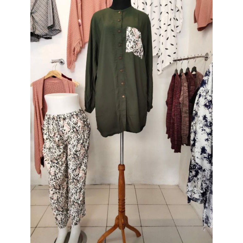 setelan wanita rayon/one seat/kekinian