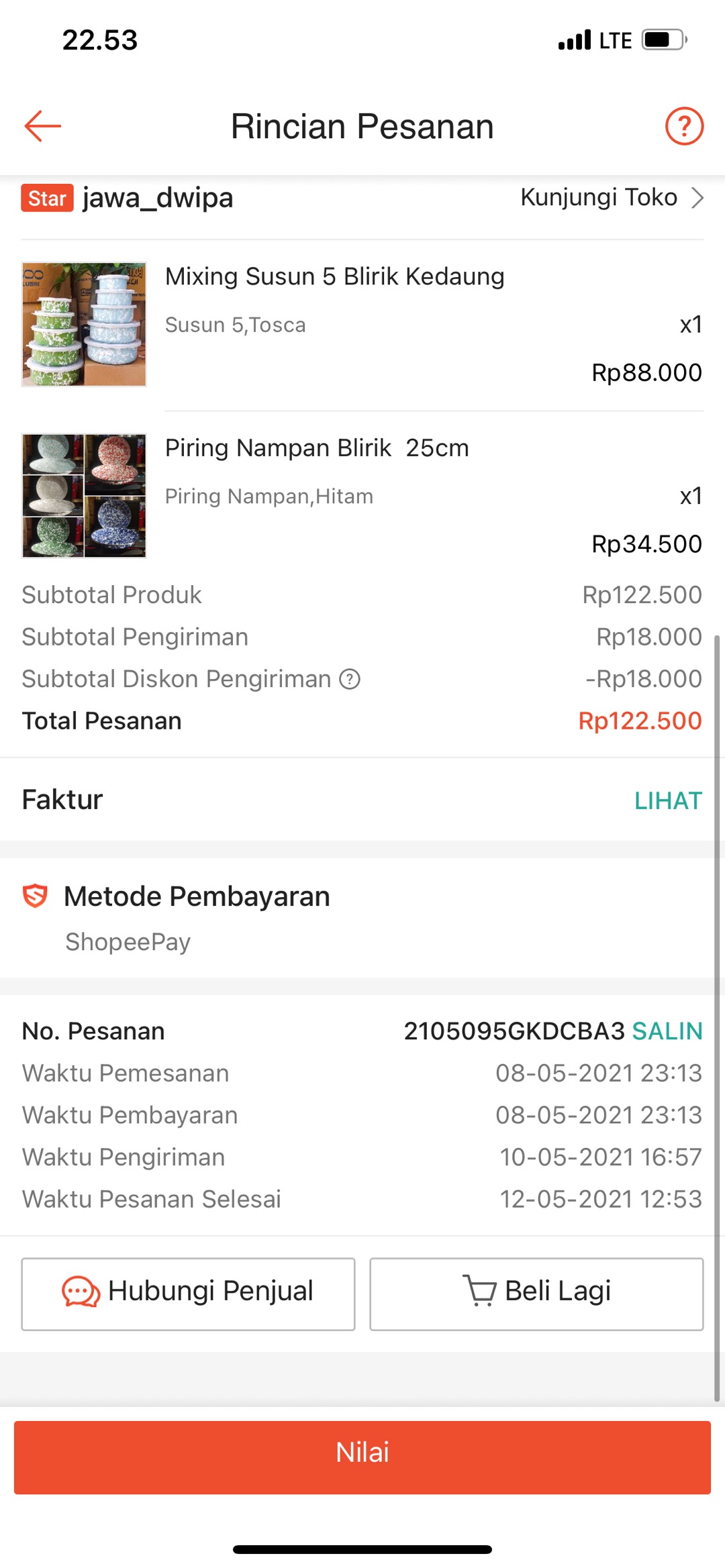 Piring Nampan Blirik  25cm