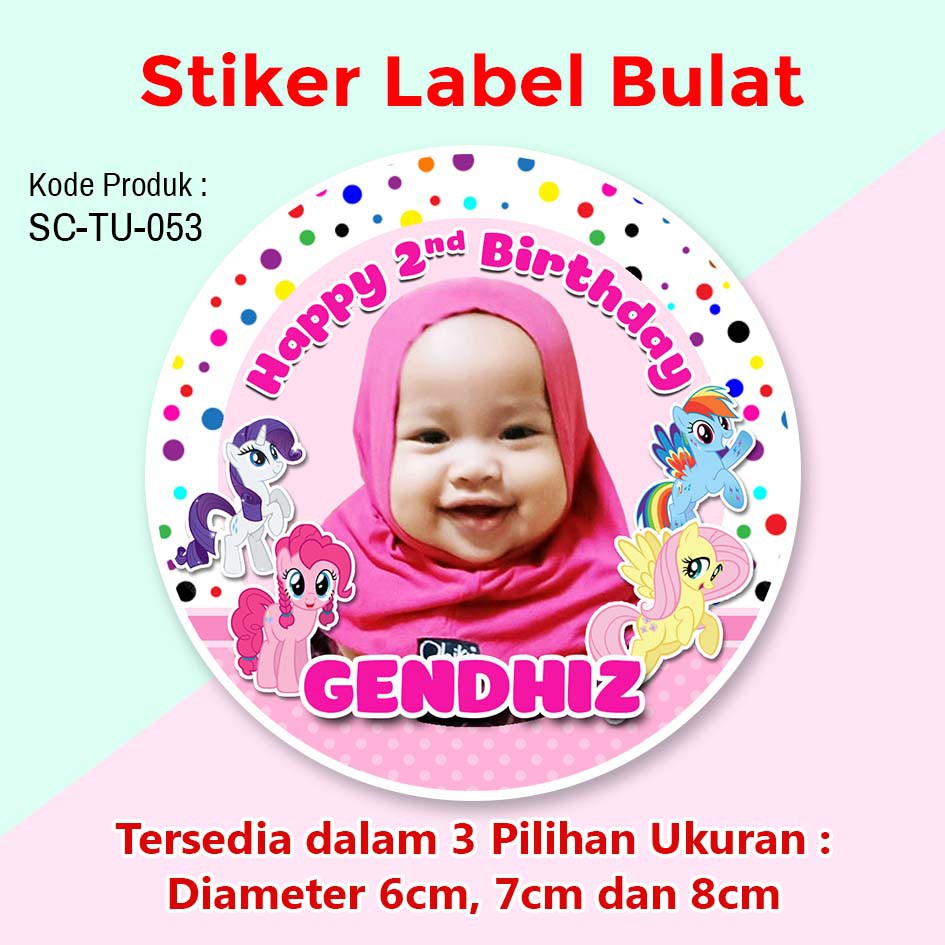 Stiker Label Ulang Tahun Anak Sticker Souvenir Tumini My Little Pony Shopee Indonesia