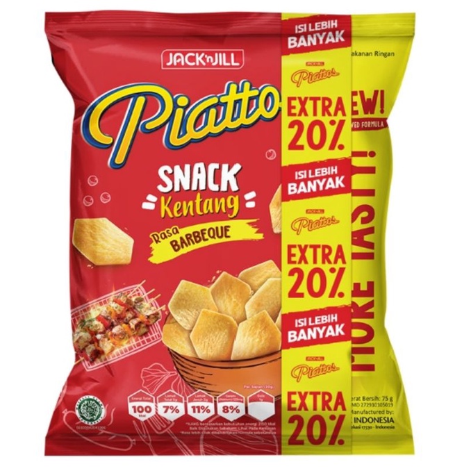 

Piattos Snack Kentang Rasa Barbeque 75gr