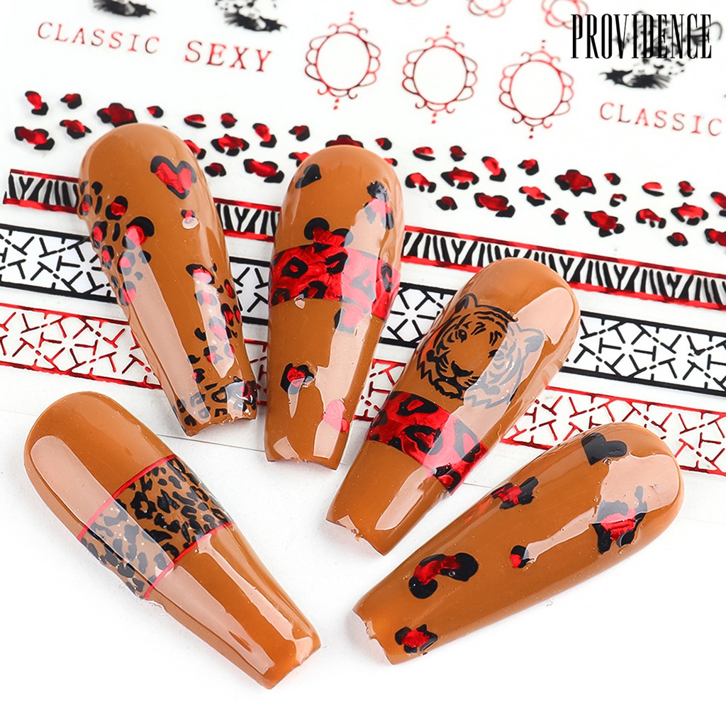 Stiker Kuku Warna-Warni Gaya Retro Untuk Dekorasi Nail Art