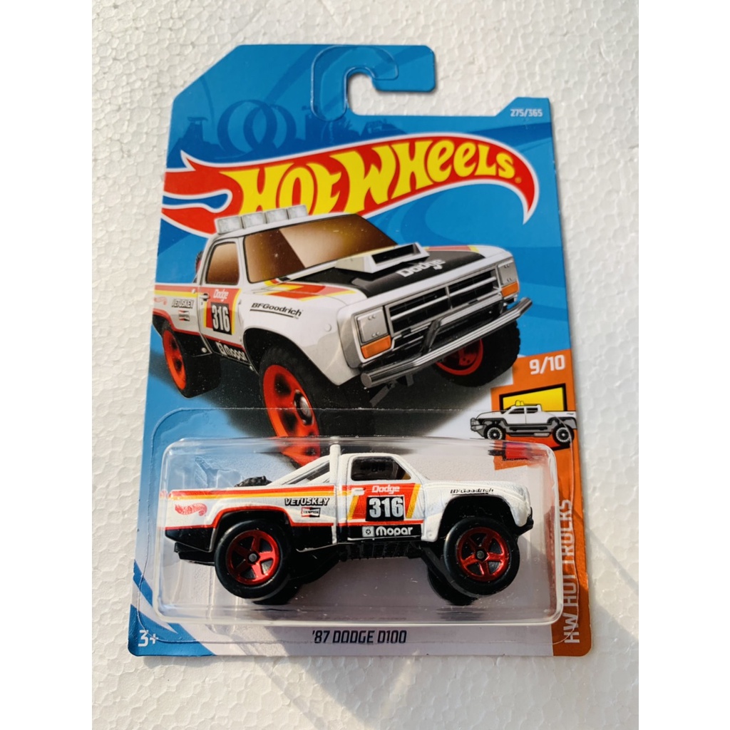 HOT WHEELS HOTWHEELS 87 DODGE D100 JEEP PICKUP PUTIH HW HOT TRUCKS DIECAST MOBIL LANGKA MURAH TRACK
