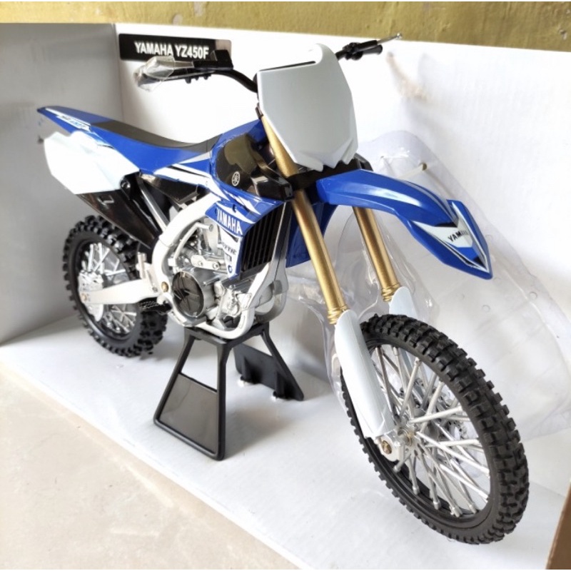 Diecast Miniatur Motor Trail 1:6 Yamaha Yz450F Koleksi Mainan Anak Motoran