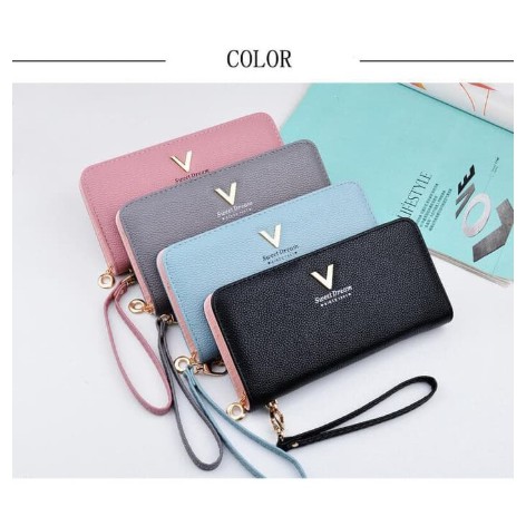 V Sweet Dream Dompet Wanita Purse Wallet Fashion Korean Style - Biru Muda 98Cesko