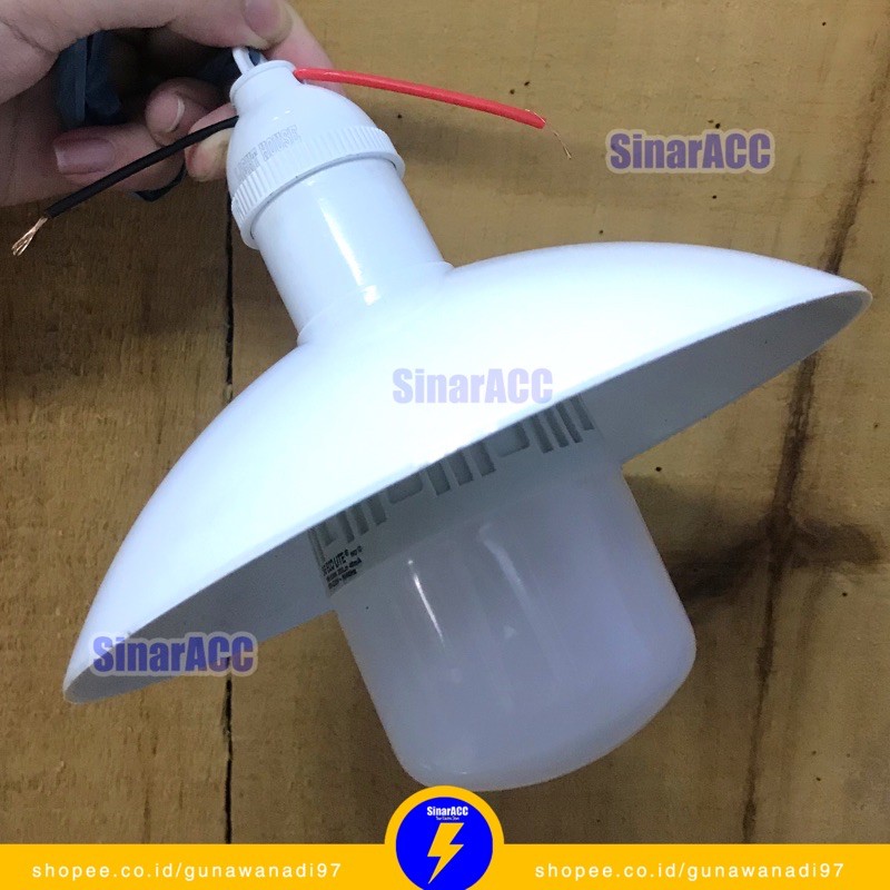 Kap mini + Fitting E27 Kap lampu jalan + Fitting WD e-27 gantung PVC anti karat outdoor minimalis