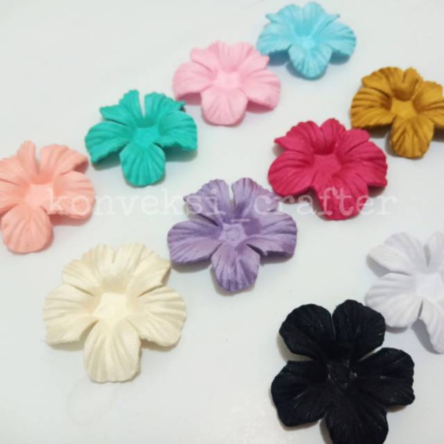 Bunga Kain Satin Bunga Hana Besar 5cm