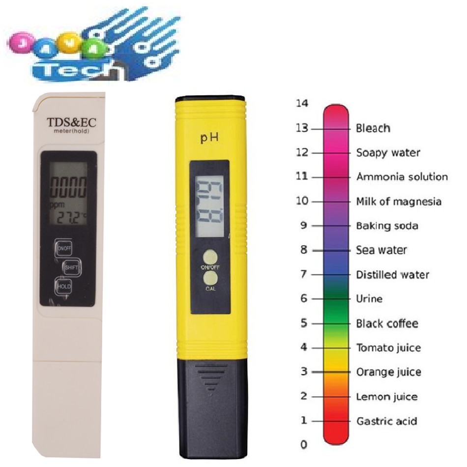 Paket PH Meter Digital Otomatis Kalibrasi Dan TDS EC Meter Hidroponik