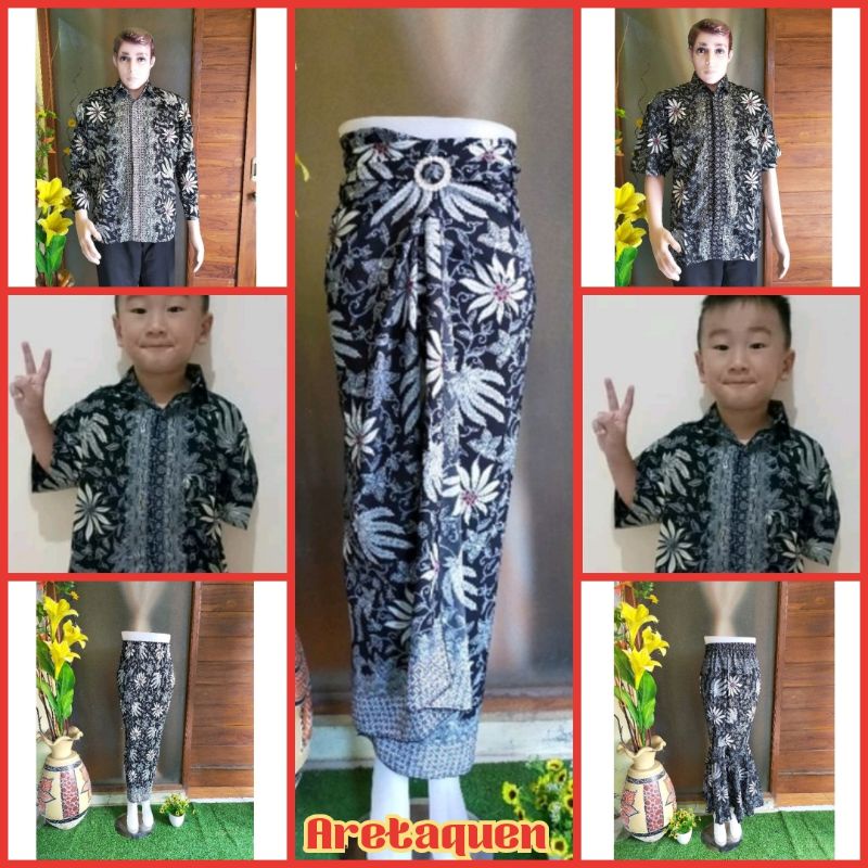 Couple keluarga batik pisang silver kemeja panjang batik rok lilit rok plisket rok duyung rok murah