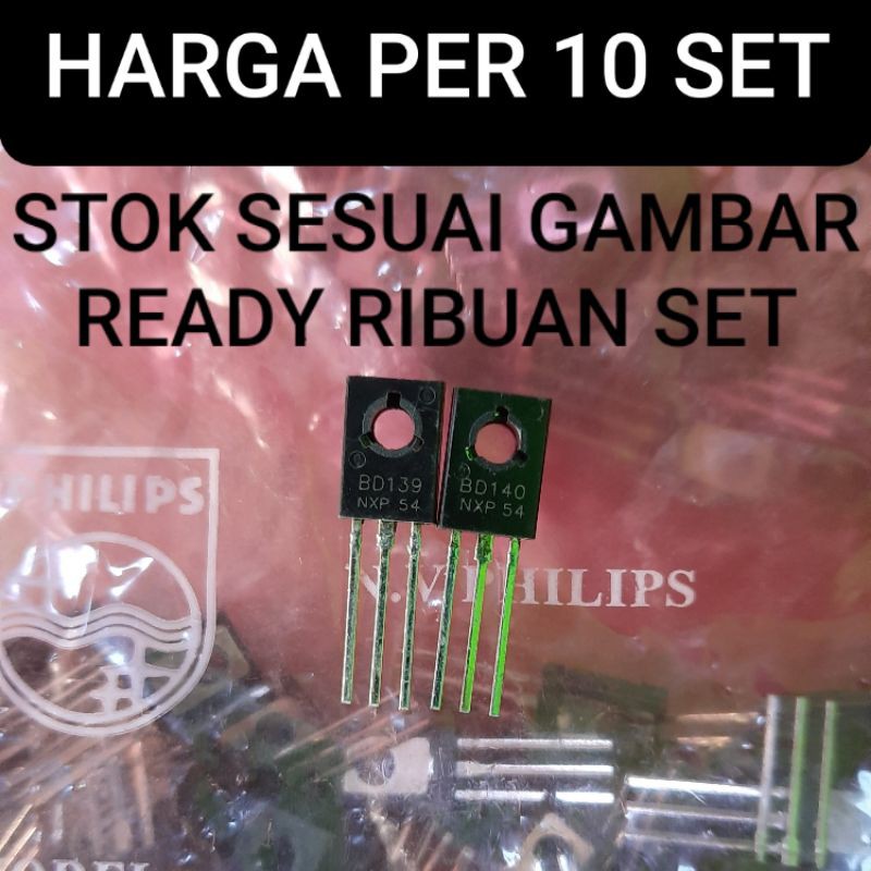 10 Set TRANSISTOR TR BD139 BD140 BD 139 BD 140 PER 10 SET