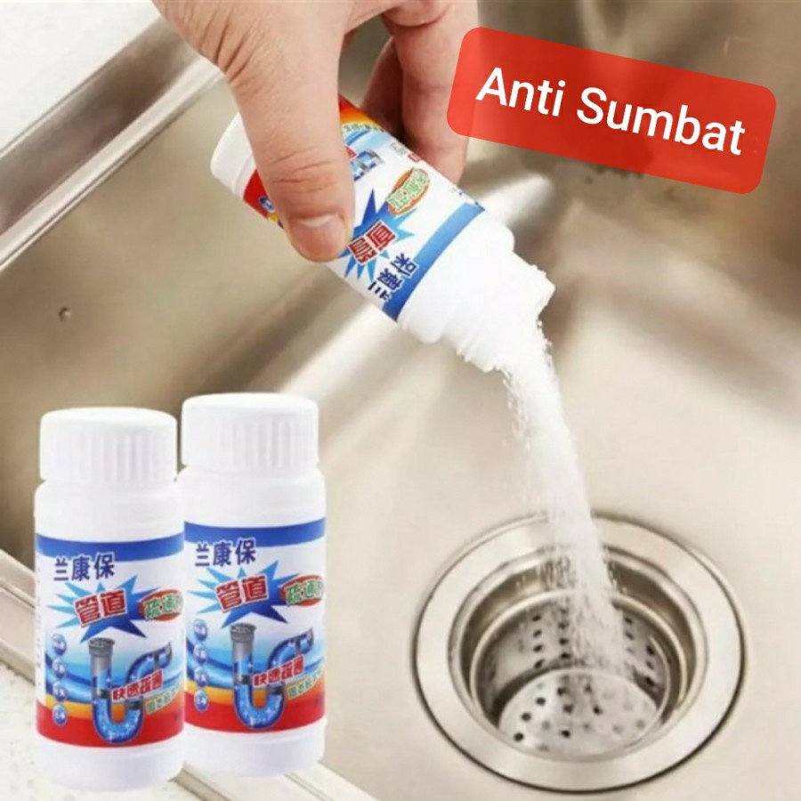 Anti Sumbat WC Pembersih Saluran Air Pipa/Wastafel 110gr/Bubuk Anti Sumbat WC