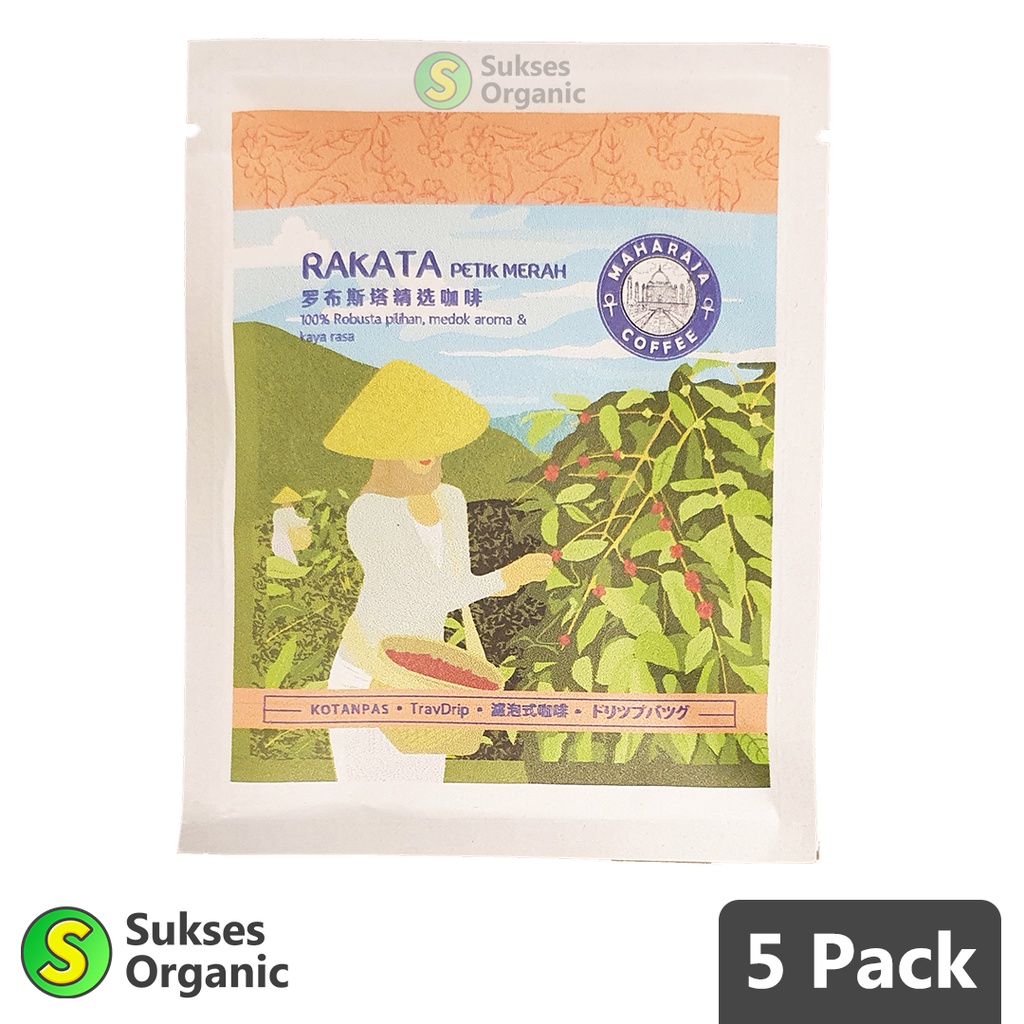 

Drip Coffee RAKATA Robusta Blend Kopi Tanpa Ampas Maharaja 5PCS