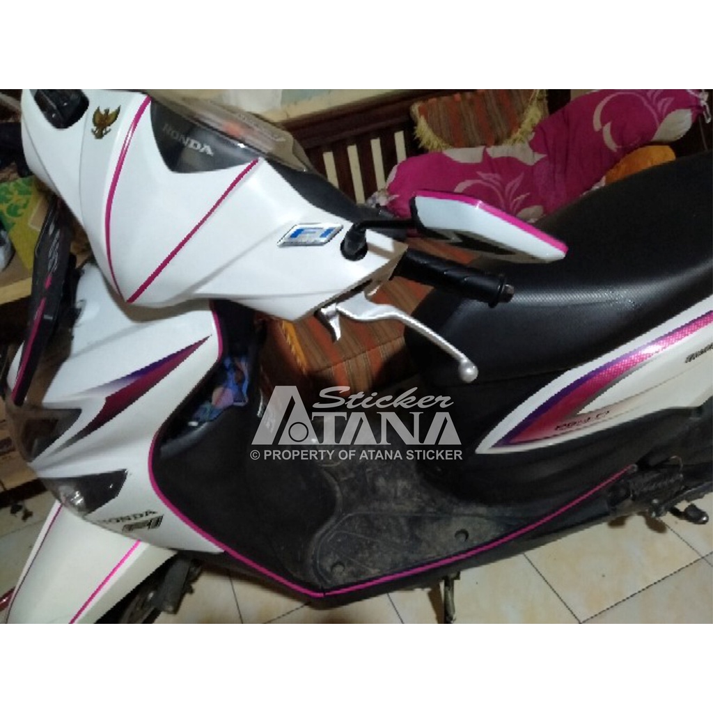 Stiker List Velg Body Sepeda Motor Matic Mobil Magenta Pink Merah Muda Lis Pelek Wrap Pinstriping Tapes Reflective Nyala Skotlet Sticker Pinstripe Strip Aksesoris Roda Dekorasi Striping Scotlet Scotlight