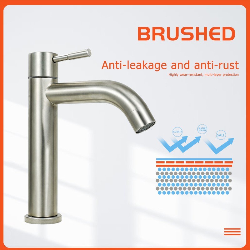 Kran Wastafel Kran Bambu Stainless Sus 304 tinggi 30cm