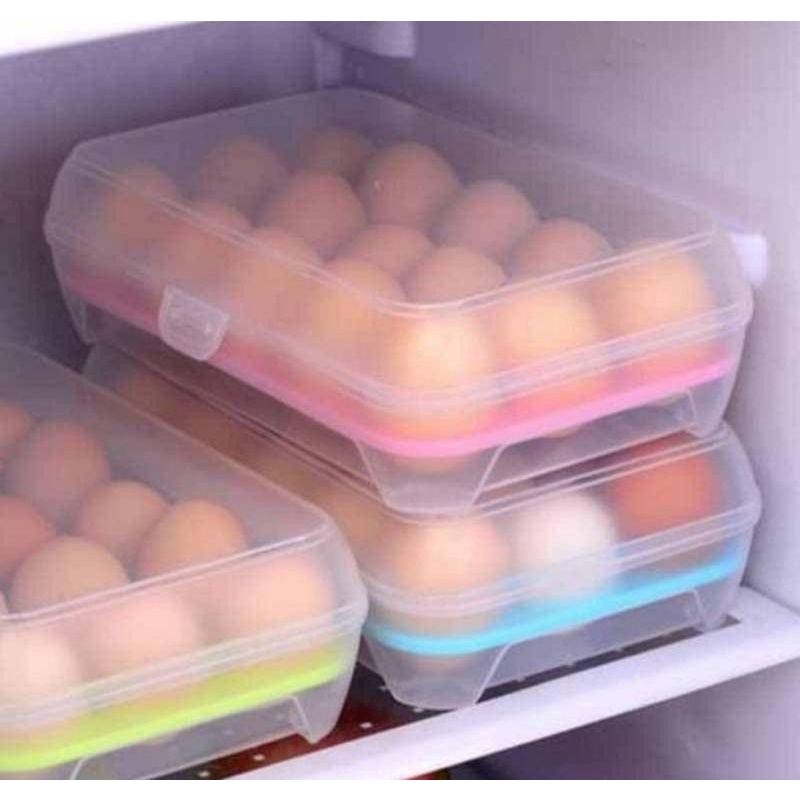 Tempat taruh telur/kotak tempat  telur 15 sekat tempat telur plastik