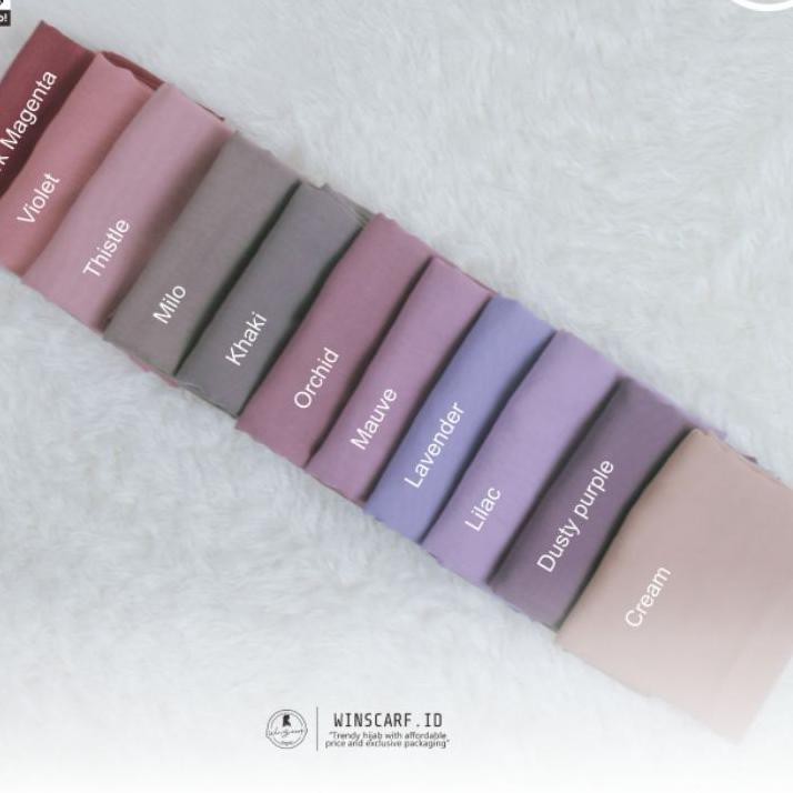 Reborn Bella Square Hijab Segiempat Bahan  Polycotton warna ungu lavender lilac magenta purple murah