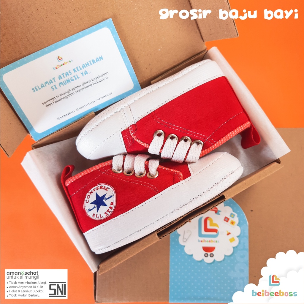 HAMPERS KADO BAYI LAKI LAKI DAN PEREMPUAN BABY GIFT-SEPATU pakai dus