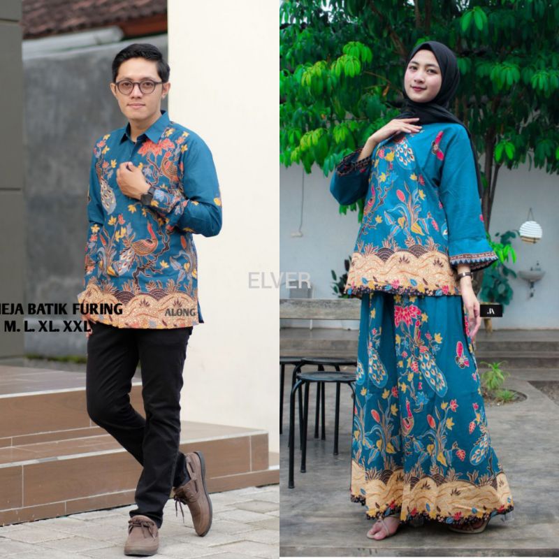 SET COUPLE ROK N BLOUSE BATIK EXCLUSIVE ELVER