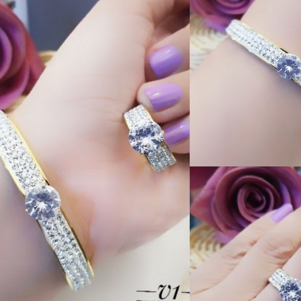 Titanium Set Gelang dan Cincin Gc329