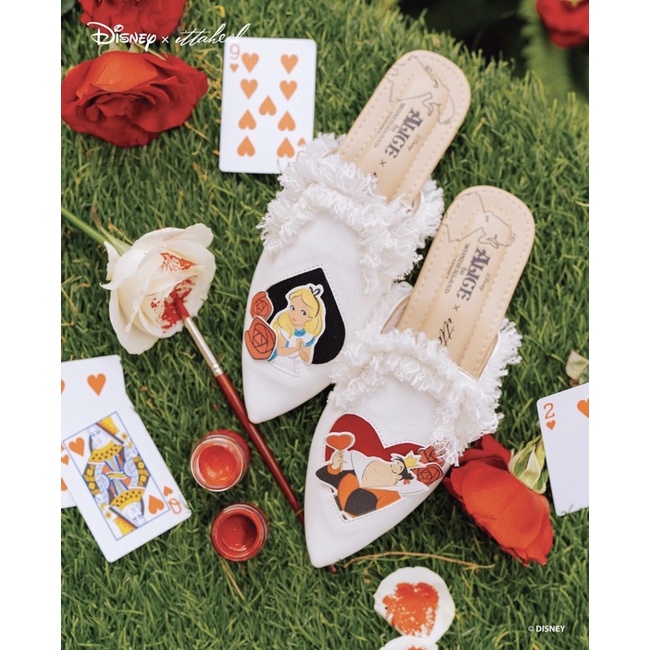 Ittaherl x Disney Alice in Wonderland Queen of Heart Mules Cloud